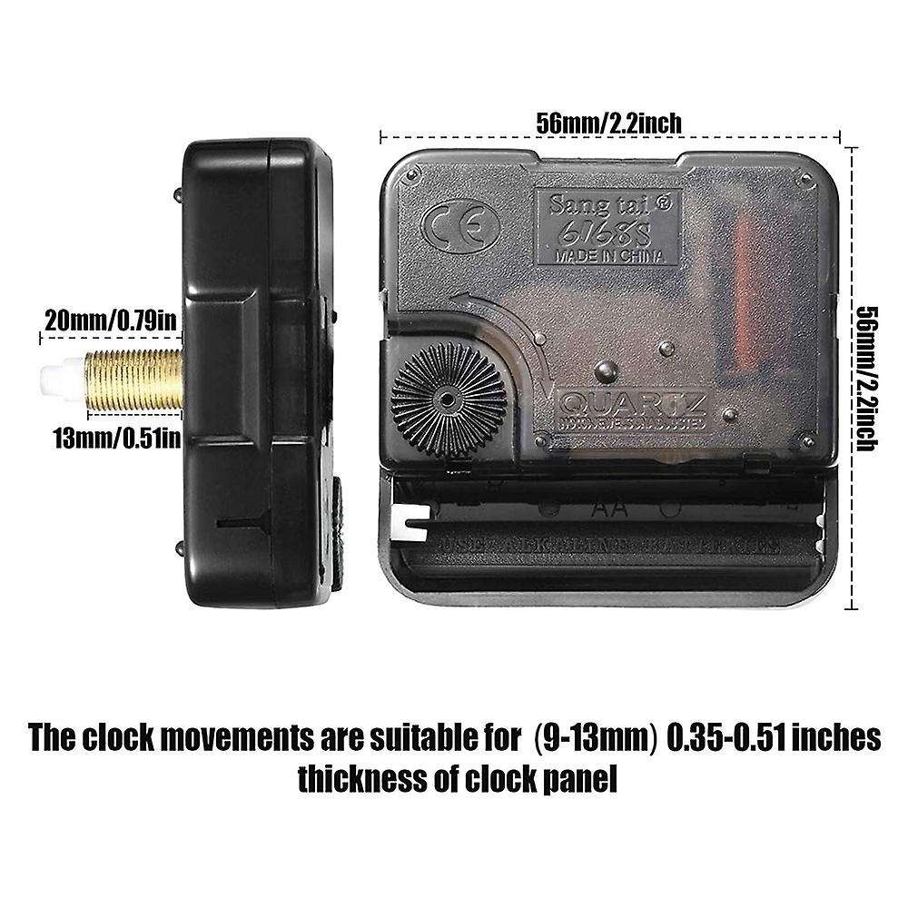 4 Pcs Wall Quartz Clock Mechanism Diy Hands and Motor Kit Hooks