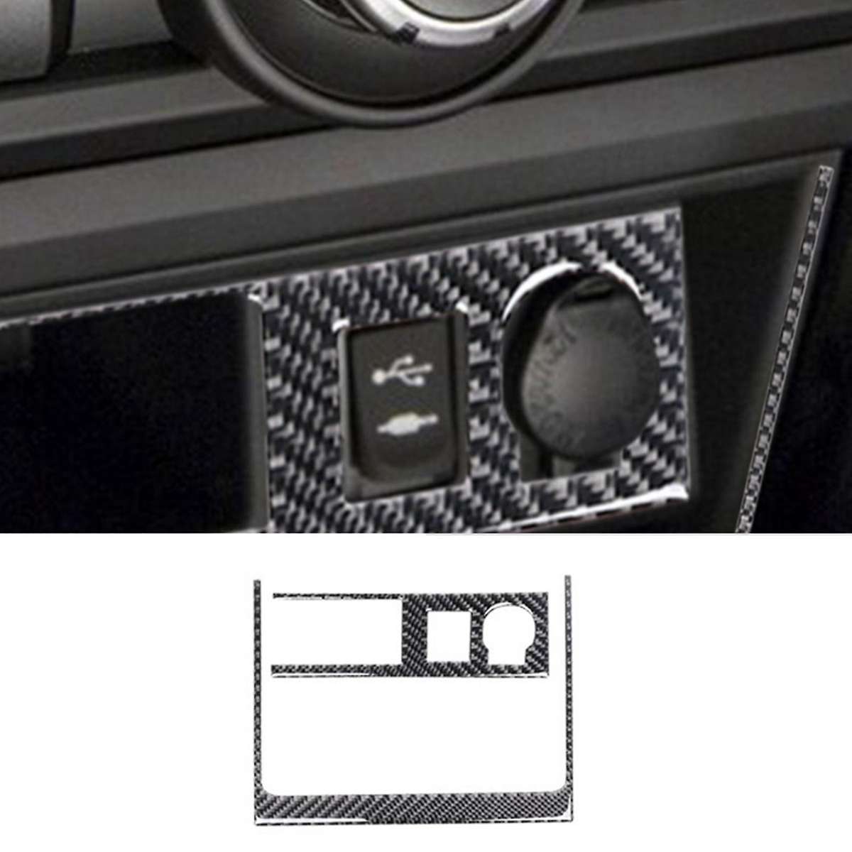 Car Cigarette-lighter Panel Carbon Fiber for Toyota 4runner 2010-2020
