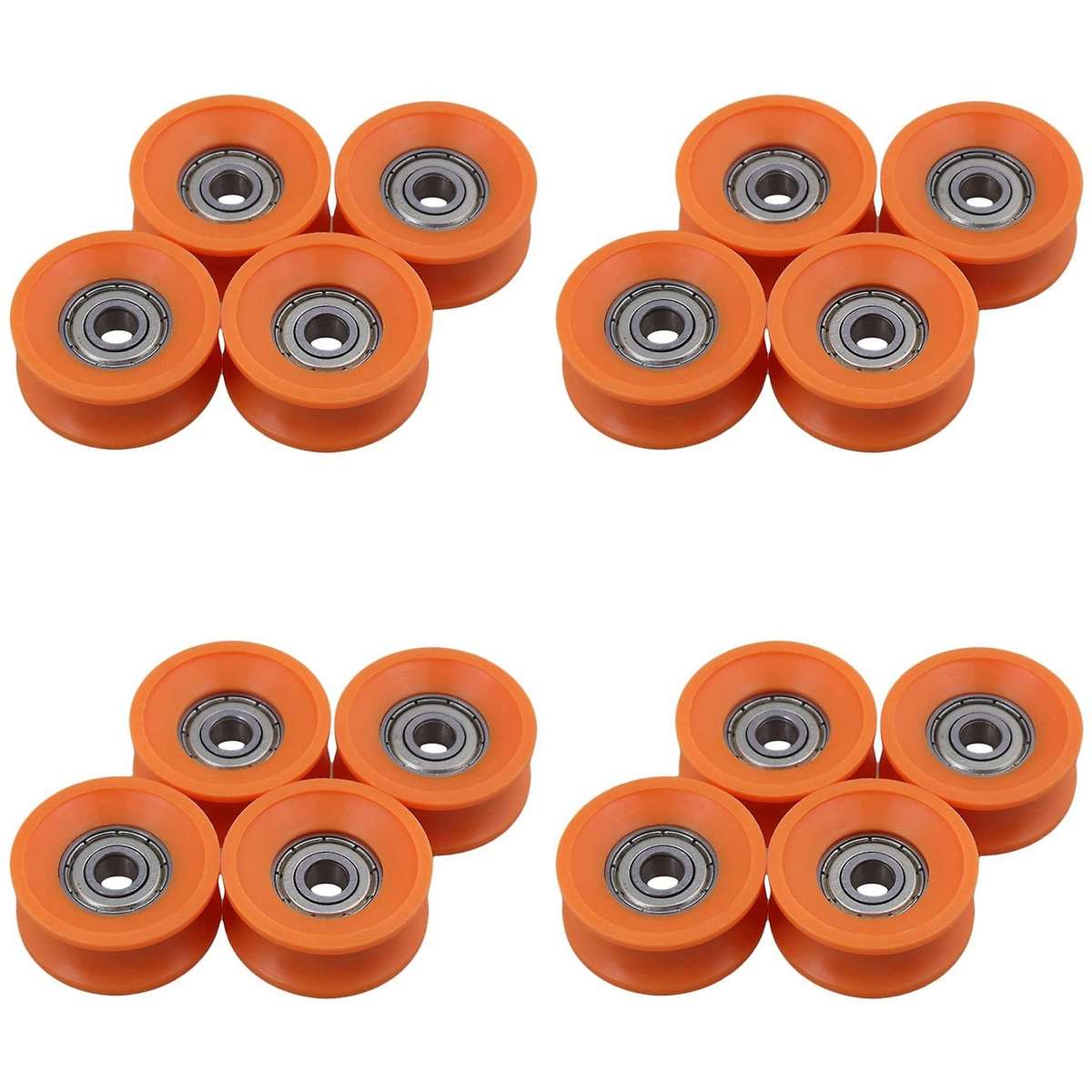 16pcs 6x30x13mm Plastic Coated Sealed Bearings Steel 606zz Deep Wheel