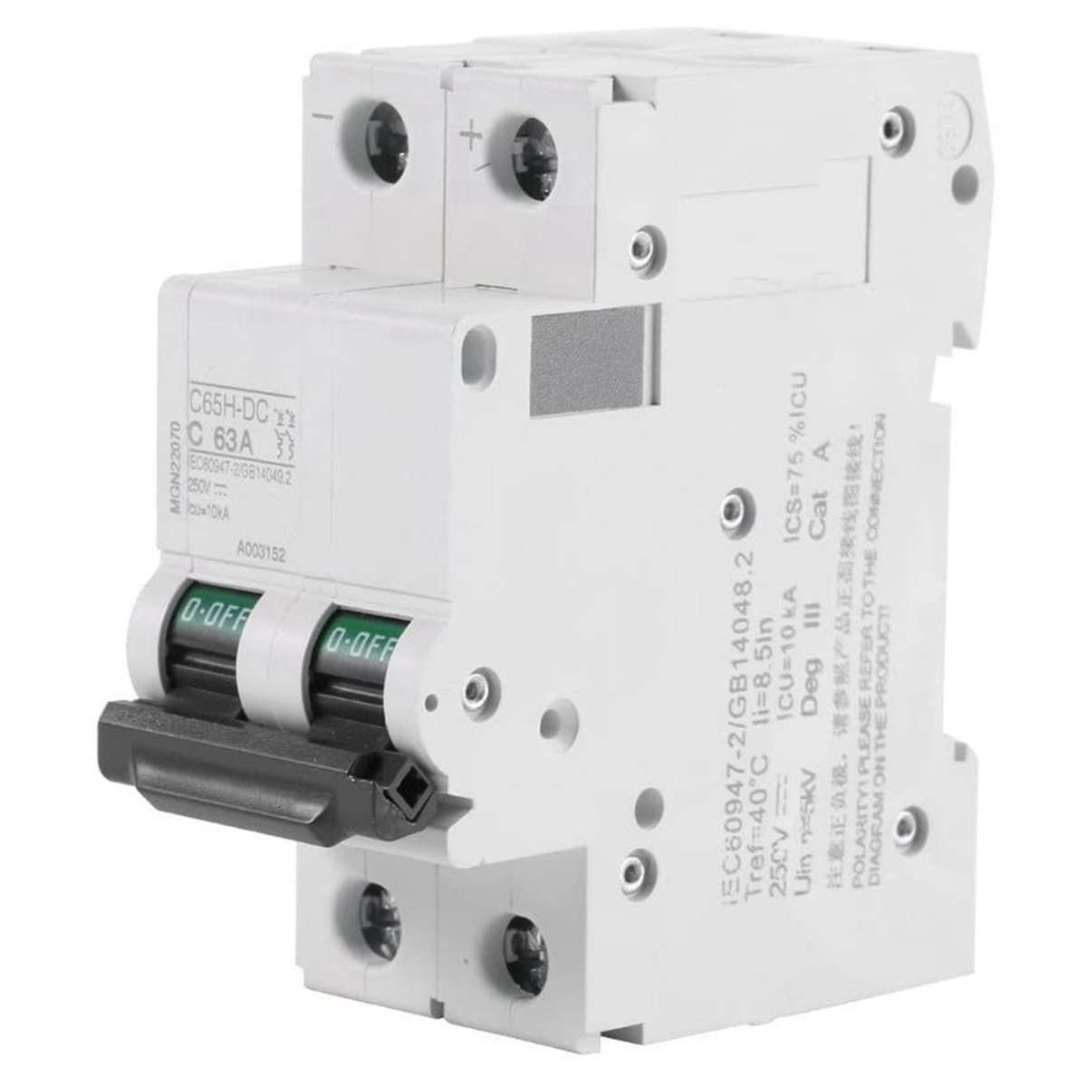 250v Circuit Breaker for Solar Panels Grid System Din Rail Mount(63a)