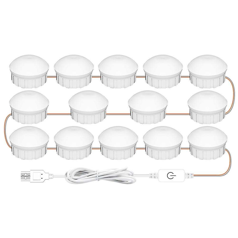 3 Colors Makeup Mirror Lamp Led Professional Press Dimming Dressing-c