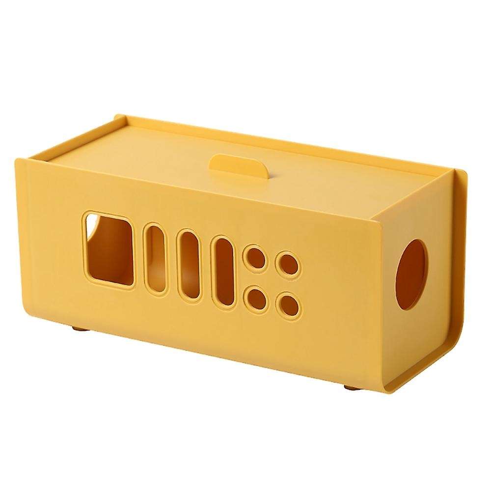 Cable Extension Cord Wire Bin Mobile Charger Electrical Holder Yellow