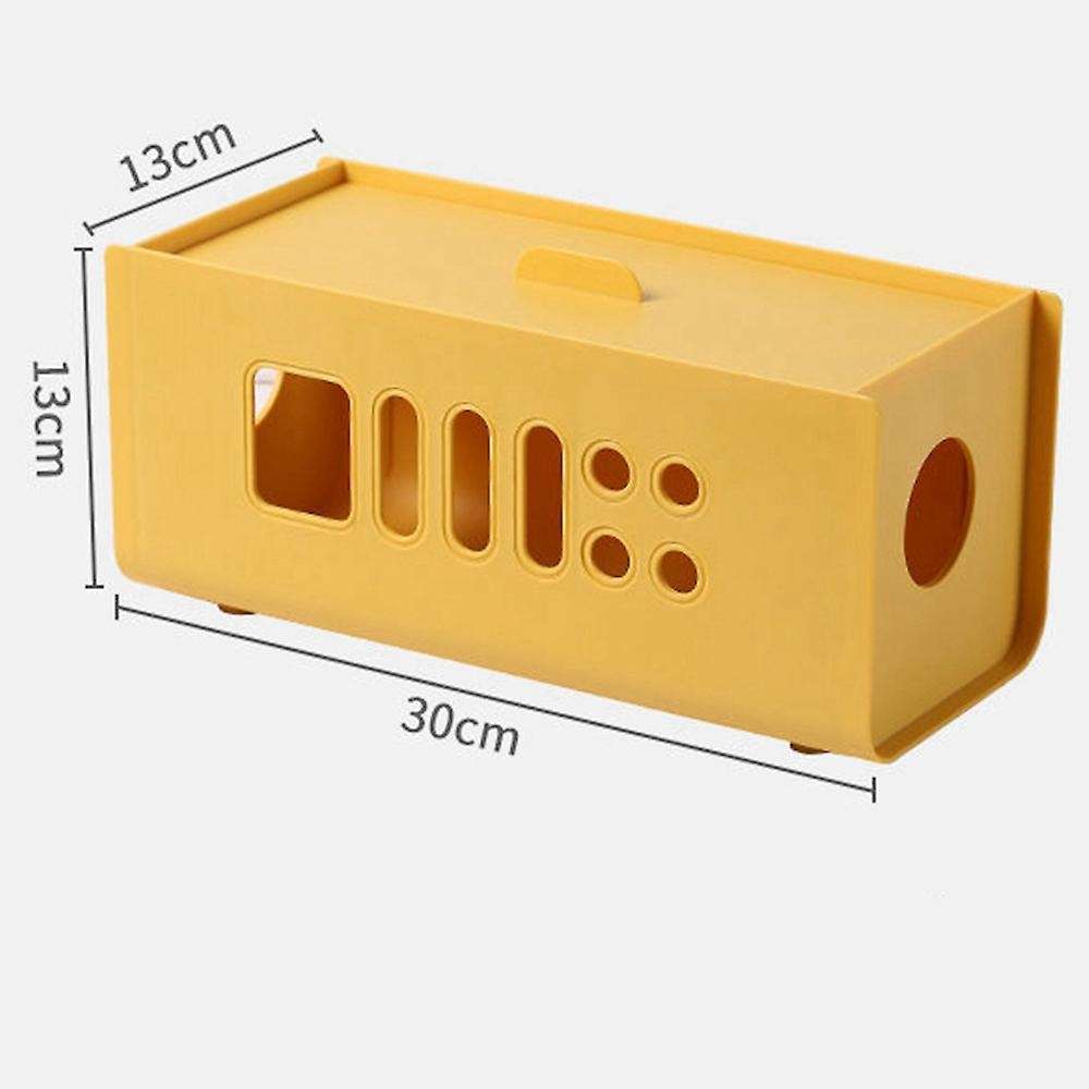 Cable Extension Cord Wire Bin Mobile Charger Electrical Holder Yellow