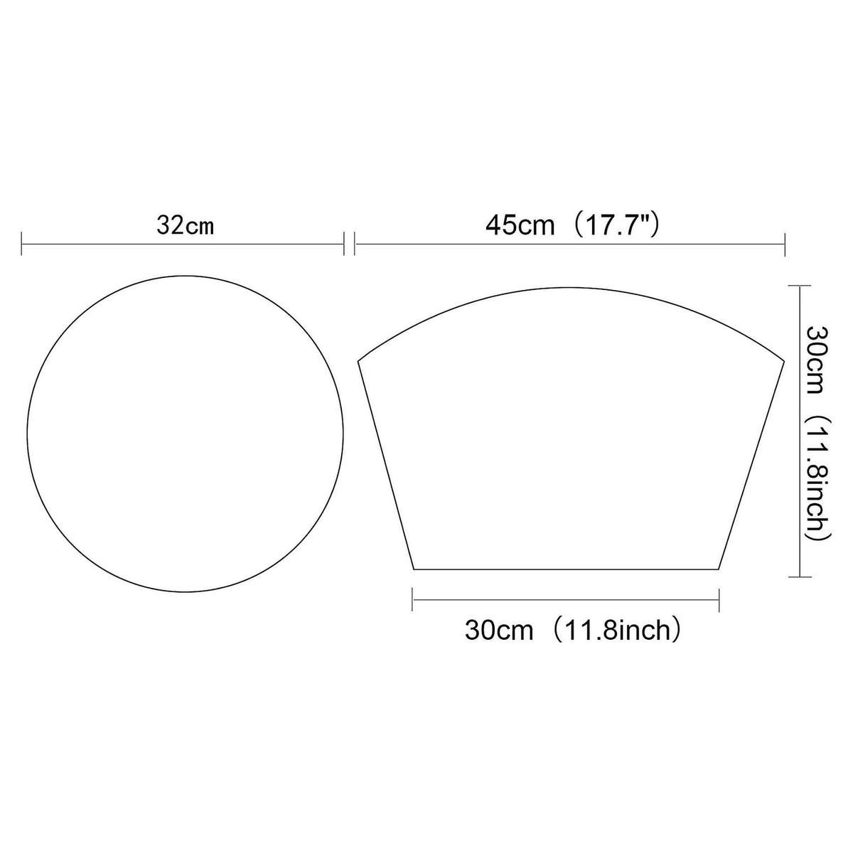 Set Of 7 Woven Vinyl Wedge Placemats with Centerpiece Round Table Mat