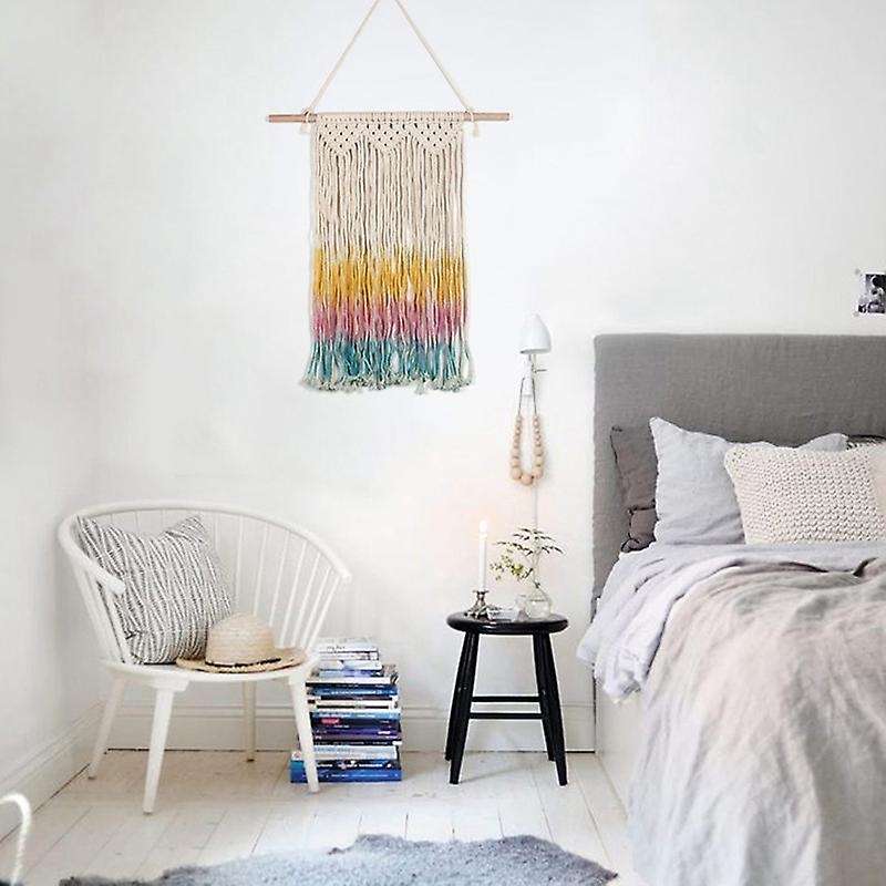 Macrame Wall Hanging Woven Wall Art Macrame Tapestry with Tassel
