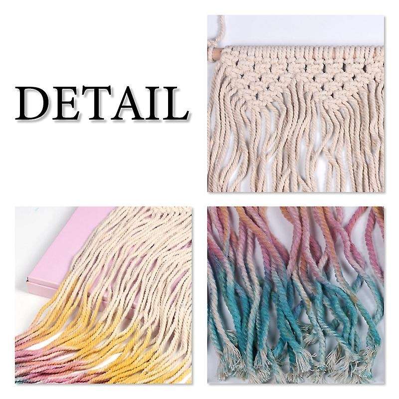 Macrame Wall Hanging Woven Wall Art Macrame Tapestry with Tassel