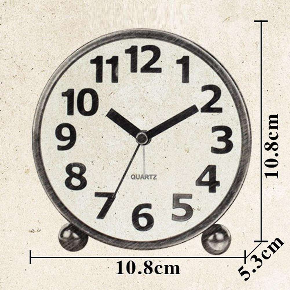 Digo 3d Metal Black Alarm Clock 4 Inches for Children Bedroom/office