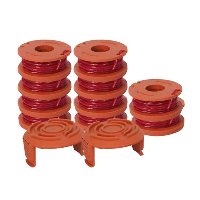 12 Pack Replacement Spool String Trimmer Line 10 Pack Spool and 2 Cap