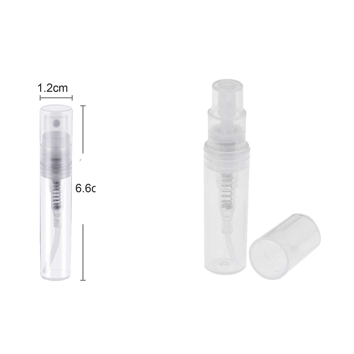 30pcs Clear 2ml Atomizer Plastic Bottle Spray Disposable Bottle
