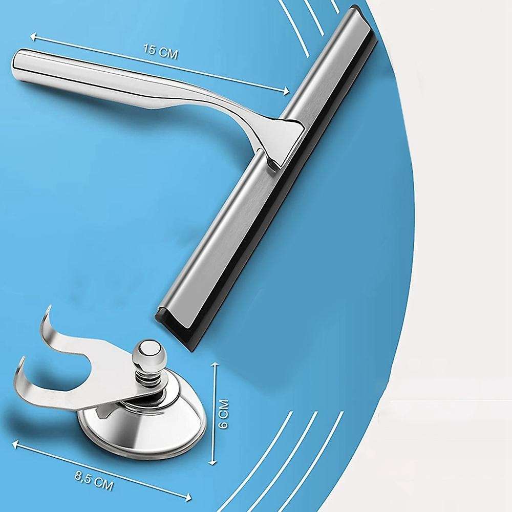 Premium Shower Squeegee Stainless Steel - 25 Cm with Wall Hanger