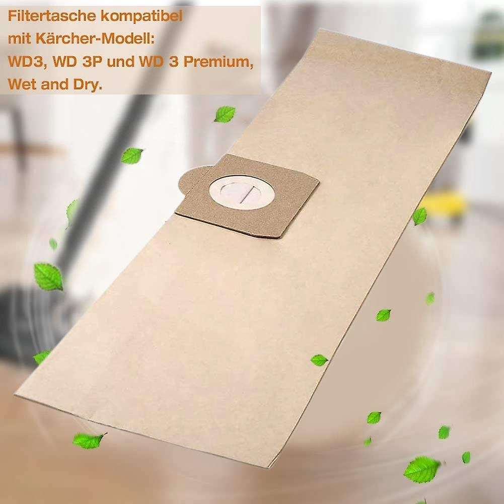 10 Pack Filter Dust Bag for Karcher Wd3 Wd3p Wet & Dry Vacuum Cleaner