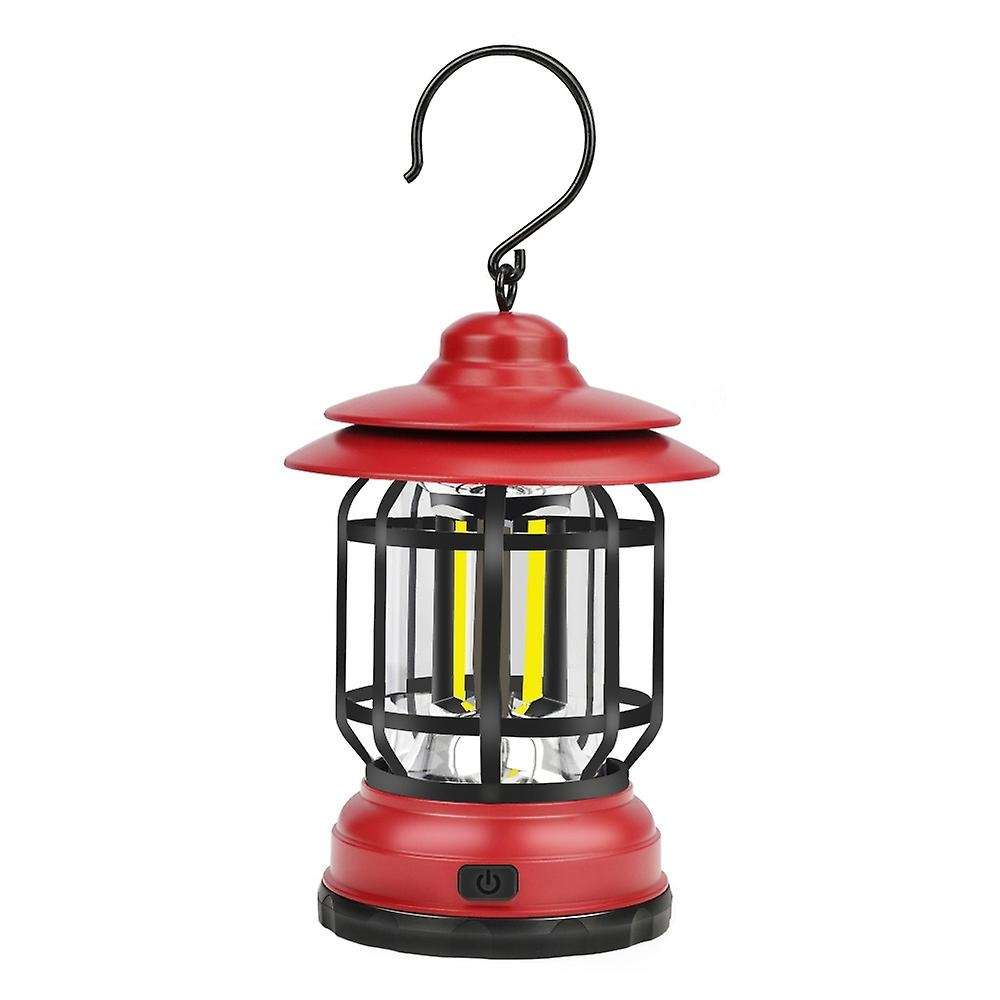 Outdoor Campsite Lantern Cob Camping Light for Camping,red