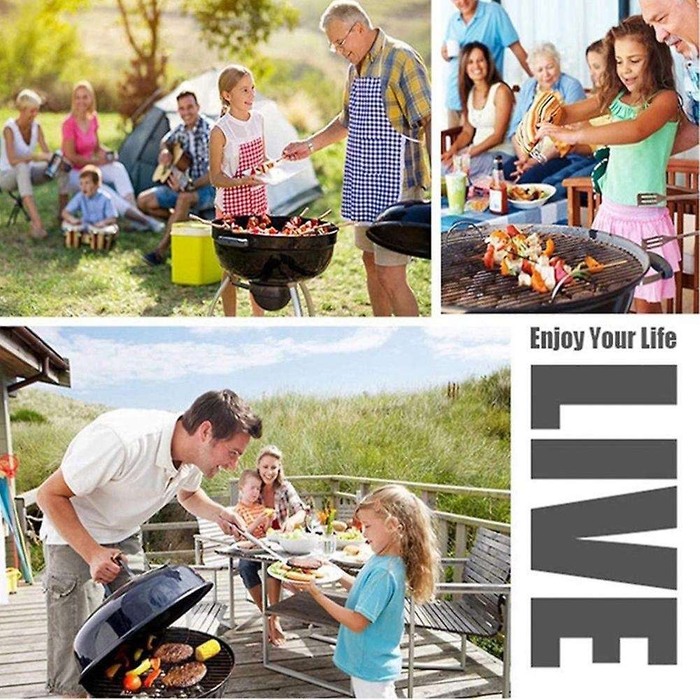 16 Inch Stainless Steel Reusable Grilling Skewers for Meat, 10 Pack