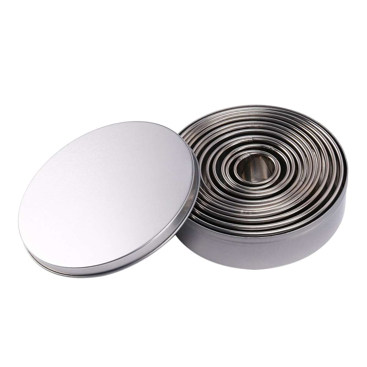 12pcs Cake Ring Mold Stainless Steel Round Mould Diy Cake Tools