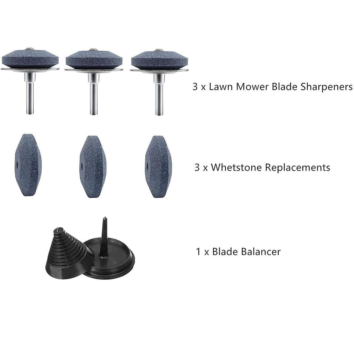 7 Pcs Lawn Mower Blade Sharpener Multi-sharp Rotary Lawnmower