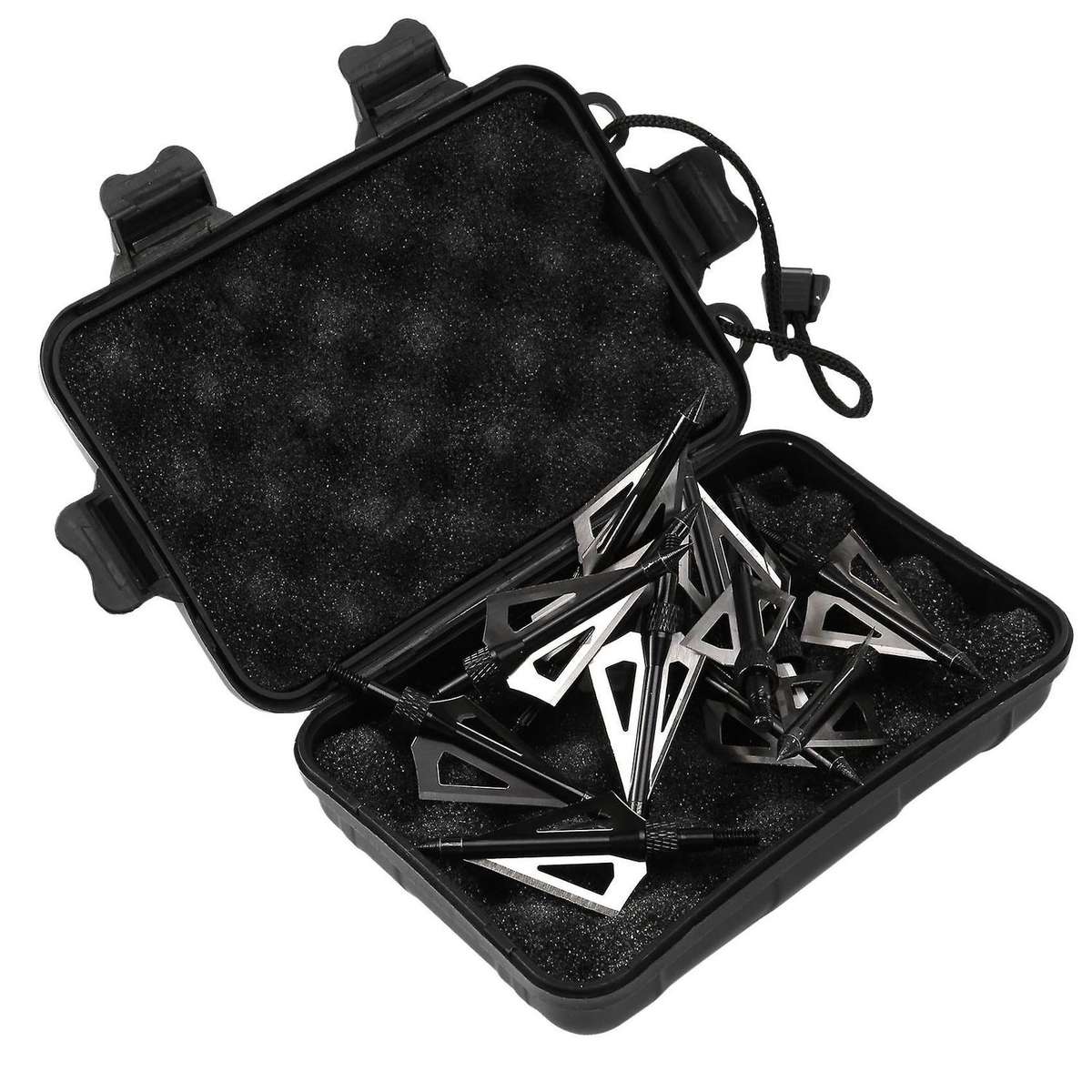 12pcs 3 Blades Hunting Archery Broadheads 100 Grain Heads Tips