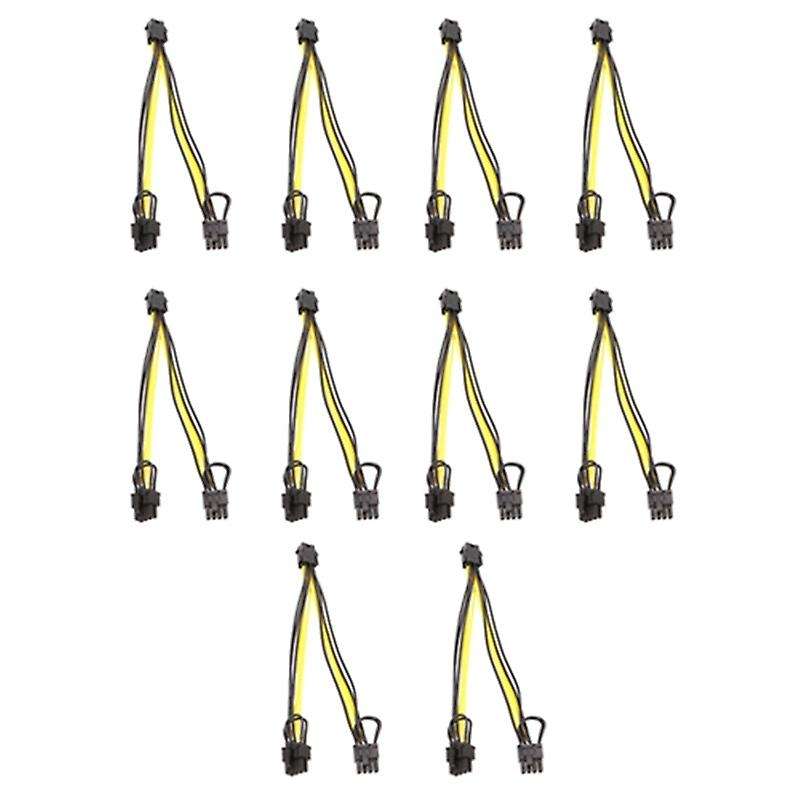 10pcs Pci-e 8p Female to Dual 8pin 6+2p Extension Cable 18awg Wire