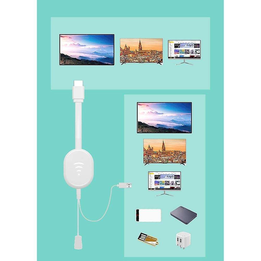 E38 Tv Stick Adapter Wifi Display Dongle Receiver for Miracast-white