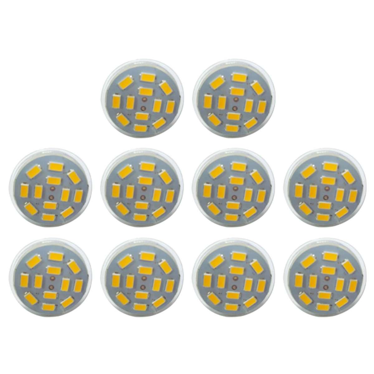 10x 6w Gu4(mr11) Led Spotlight Mr11 12smd 5730 570lm Dc12v,warm White