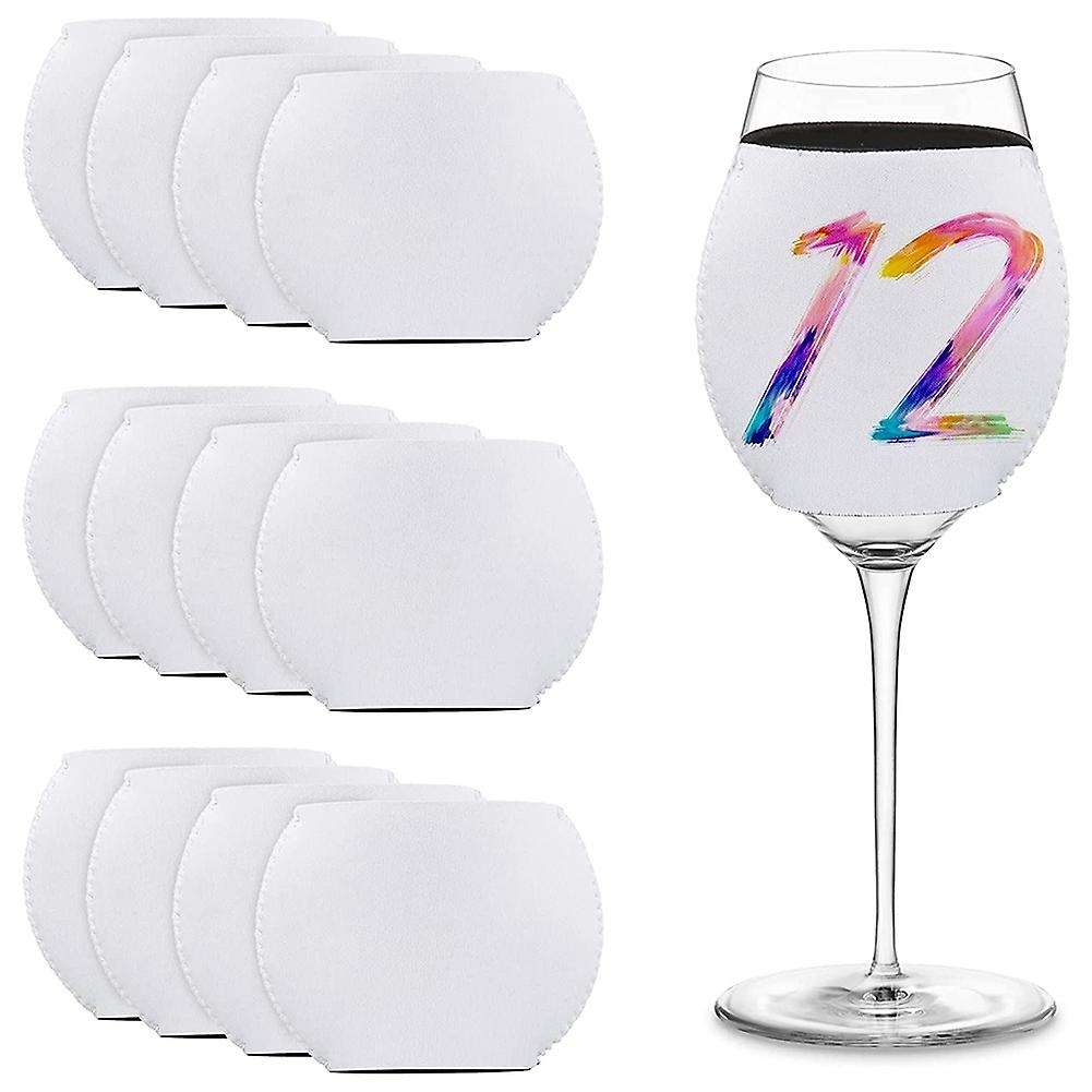 12pcs Sublimation Blanks Wine Glass Sleeve Neoprene Wine Glass