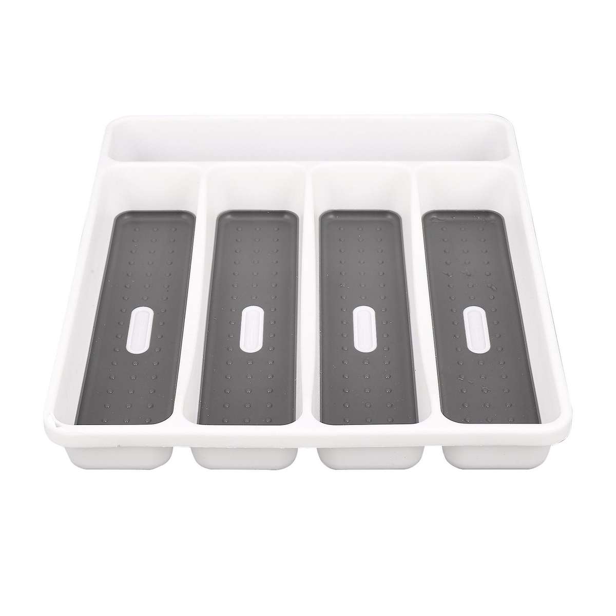 Large Gray Container 5 Compartments Storage Box for Tableware