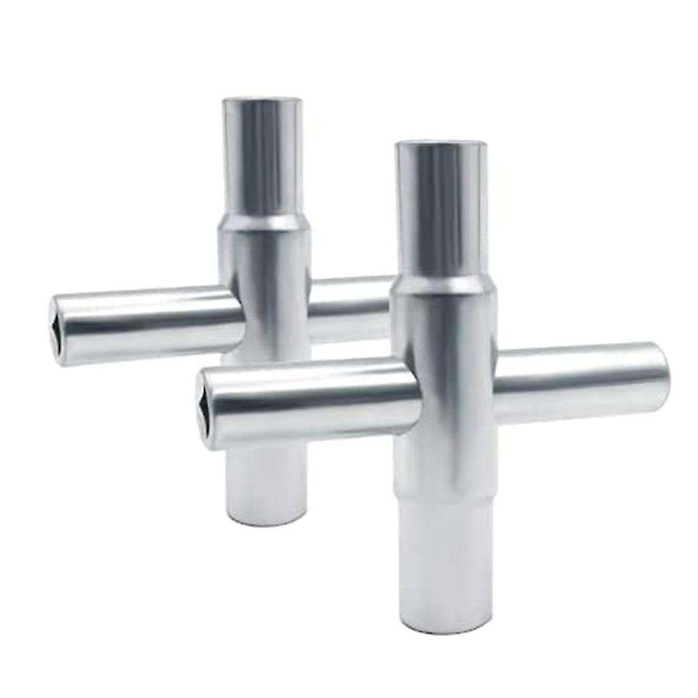 2pcs 4-way Sillcock Key Wrench Utility Key for Hose Bib Spigot Valve