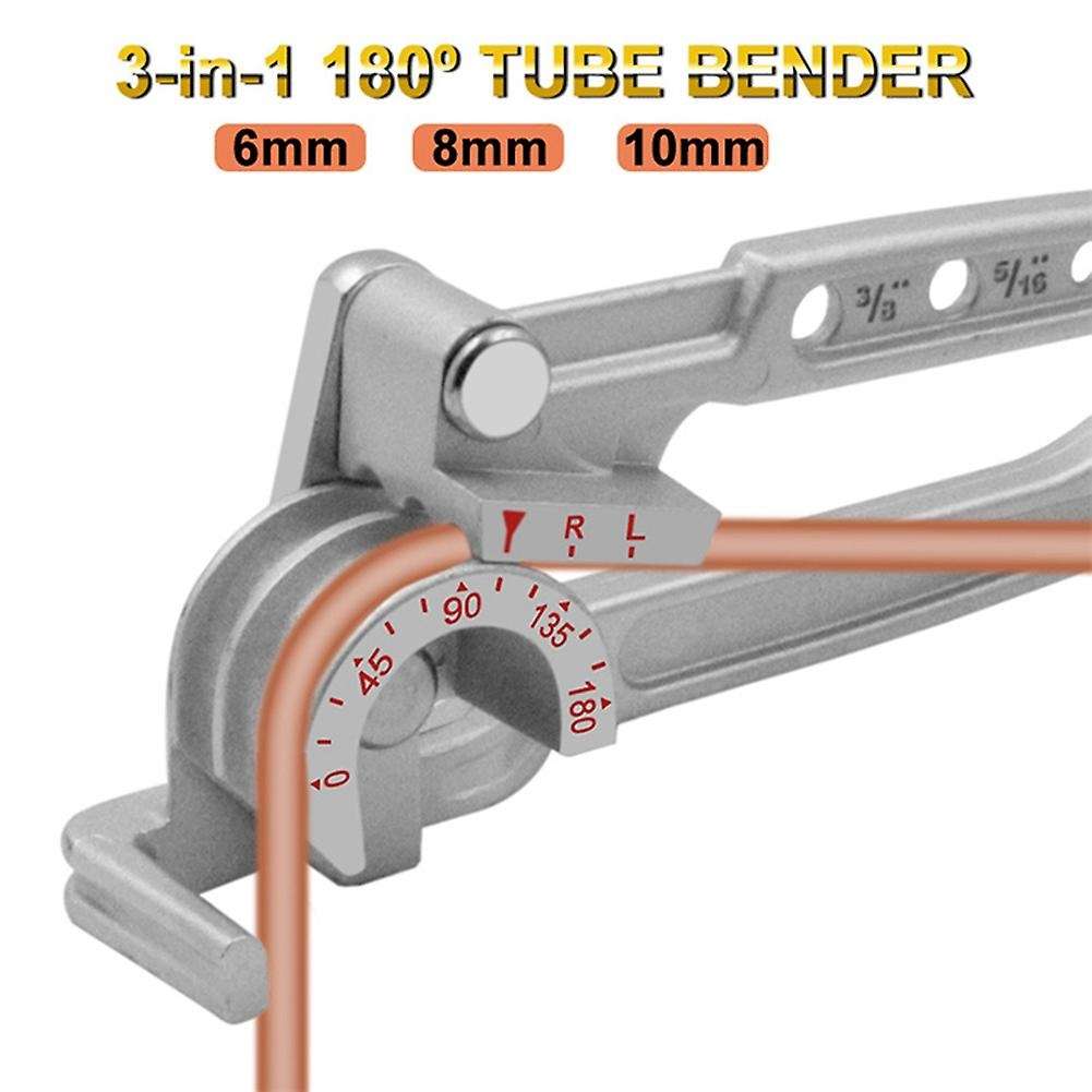3-in-1 180 Degree Tube Bender 6mm 8mm 10mm Tubing Bender Pliers