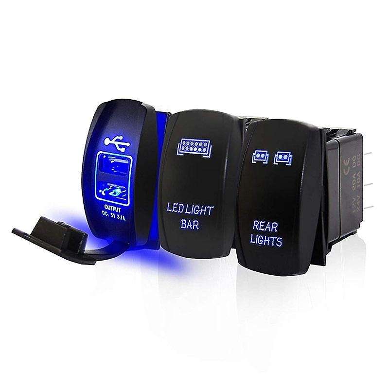 Rocker Switch 2usb Power Charger Switch for Atv Can-am Boat Suv