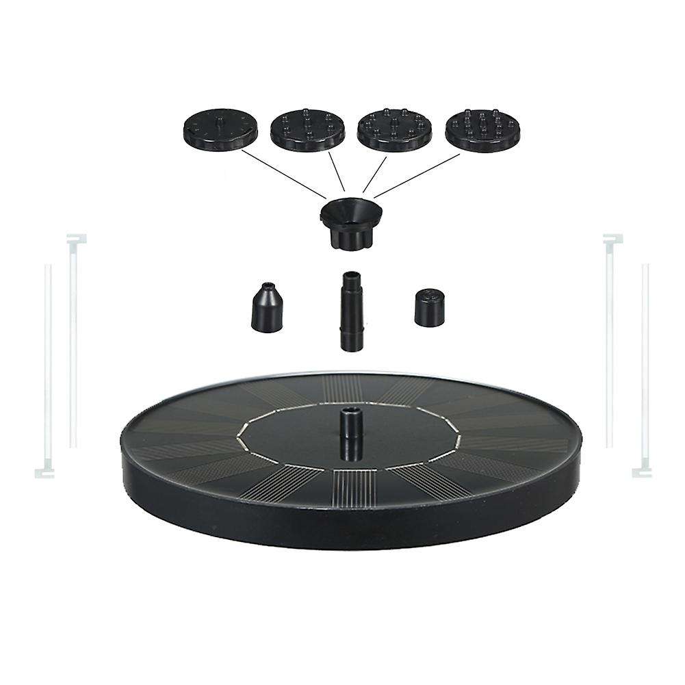 Solar Bird Bath Fountain Pump 1.0w Solar Fountain with 6 Nozzles