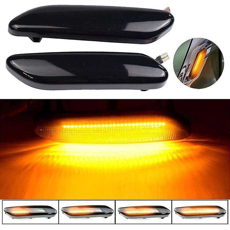 Dynamic Amber Led Front Fender Side Marker Light For-bmw Mini Cooper