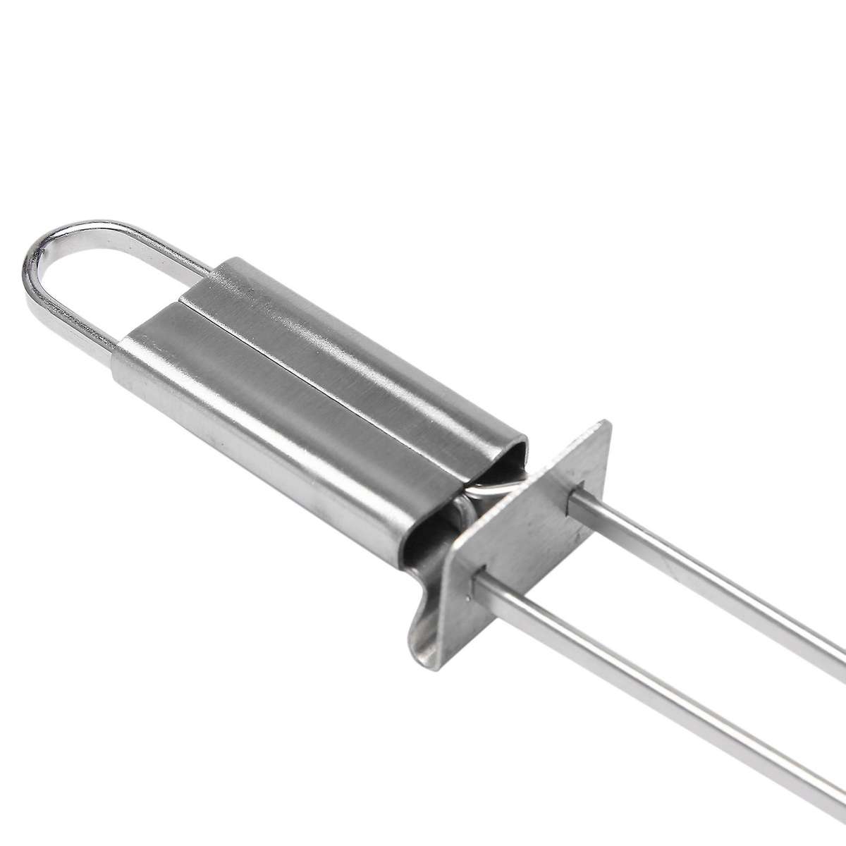 Grilled Skewers-32.5 Cm Double-pronged Barbecue Skewer with Push Rod