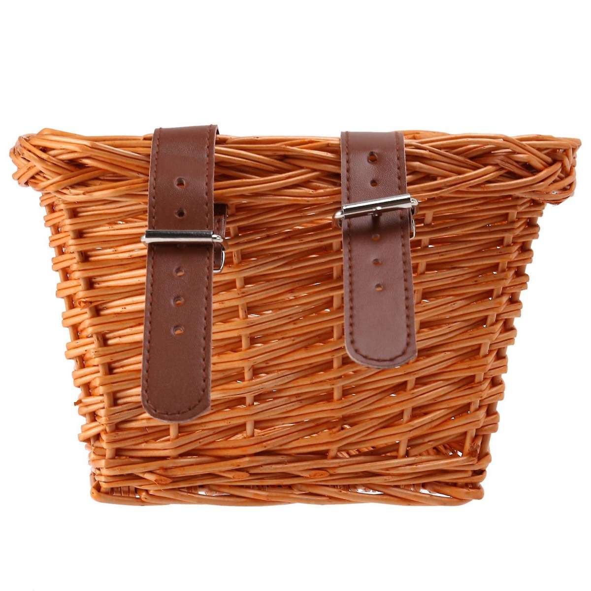 Wicker Bike Basket Children Bicycle Rattan Basket ,s(honey Color)