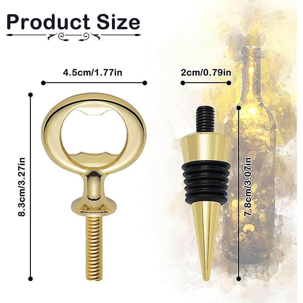10 Pcs Metal Bottle Opener & Wine Stopper Blank Flat Inserts Kit Beer