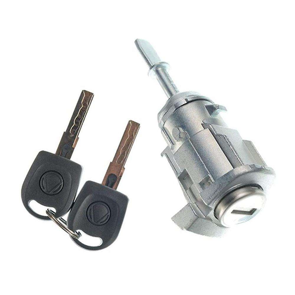 Left Front Driver Door Lock Cylinder with 2 Keys for Golf 1997-2006