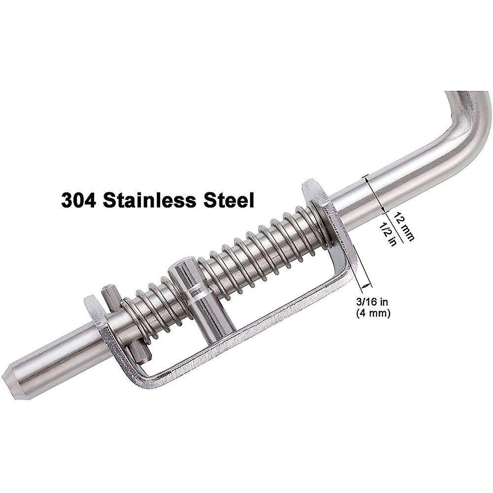 1pcs Stainless Steel 6.5inch Spring Lock for Doors and Trailer Gate