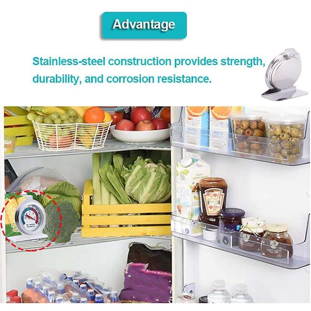 5pc Refrigerator Thermometer, with Red Indicator Thermometer