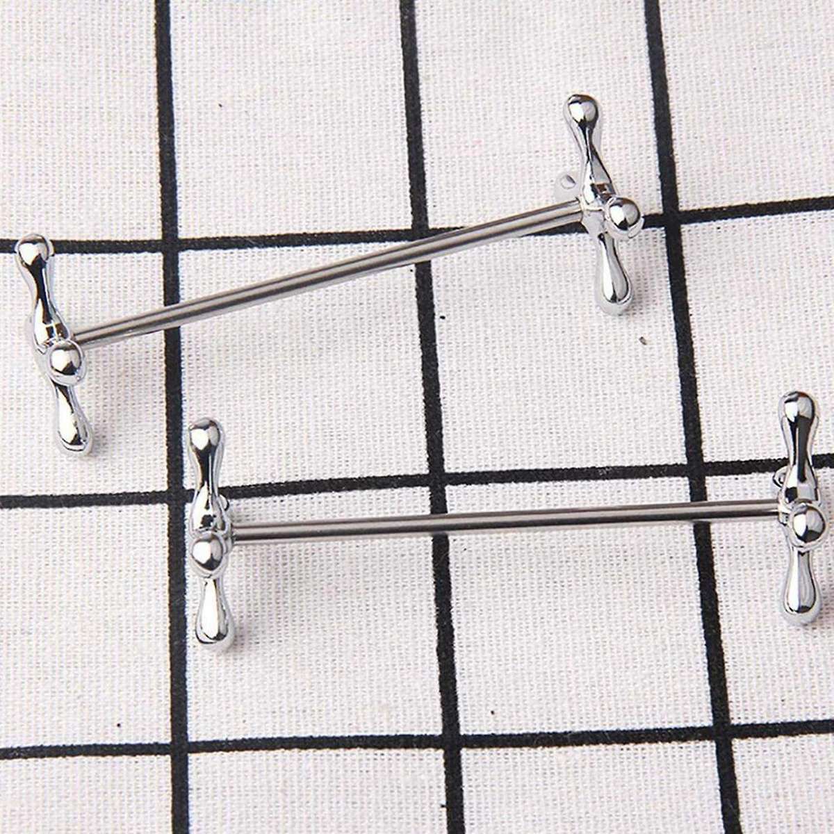8 Pcs Zinc Alloy Chopsticks Stand Metal Craft Decoration (silver)