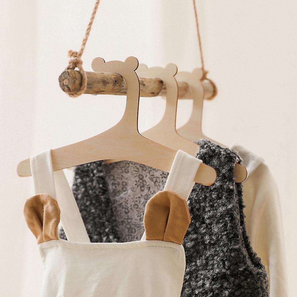20pcs Baby Wooden Clothes Hanger Baby Creative Hanger Rack
