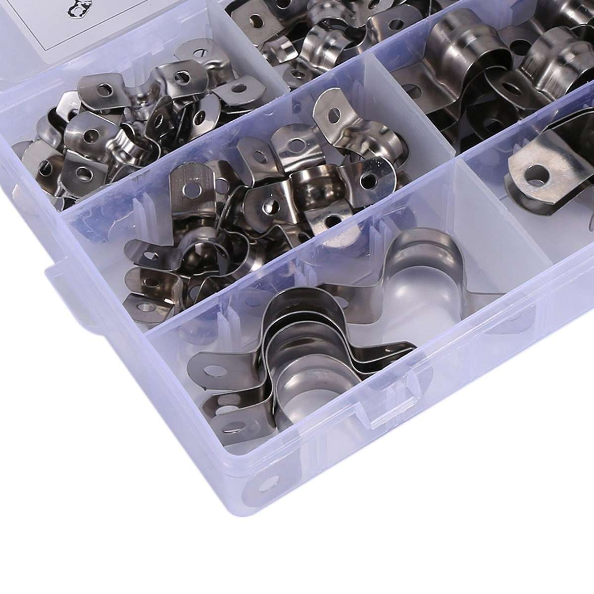 85pc Pipe Strap Clamp Stainless Steel Tube Strap for Pipe Tube Fixing