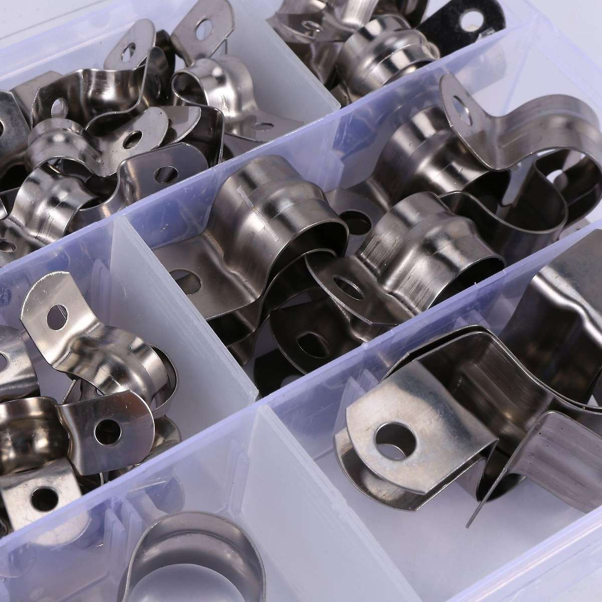 85pc Pipe Strap Clamp Stainless Steel Tube Strap for Pipe Tube Fixing