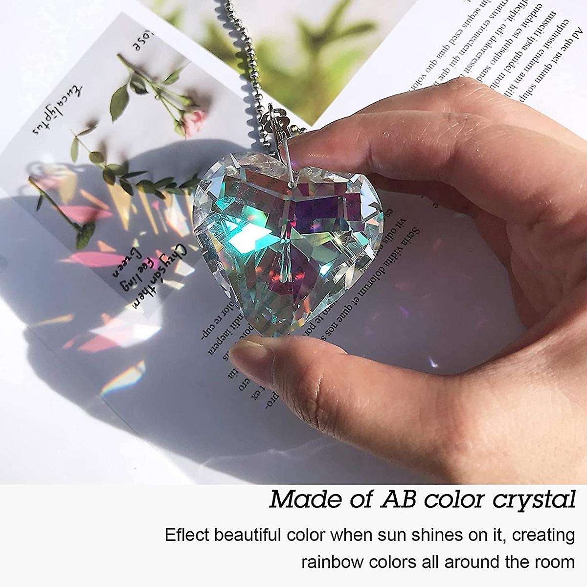 4 Pcs Crystal Ceiling Fan Pull Chain for Ceiling Light Fan (heart)