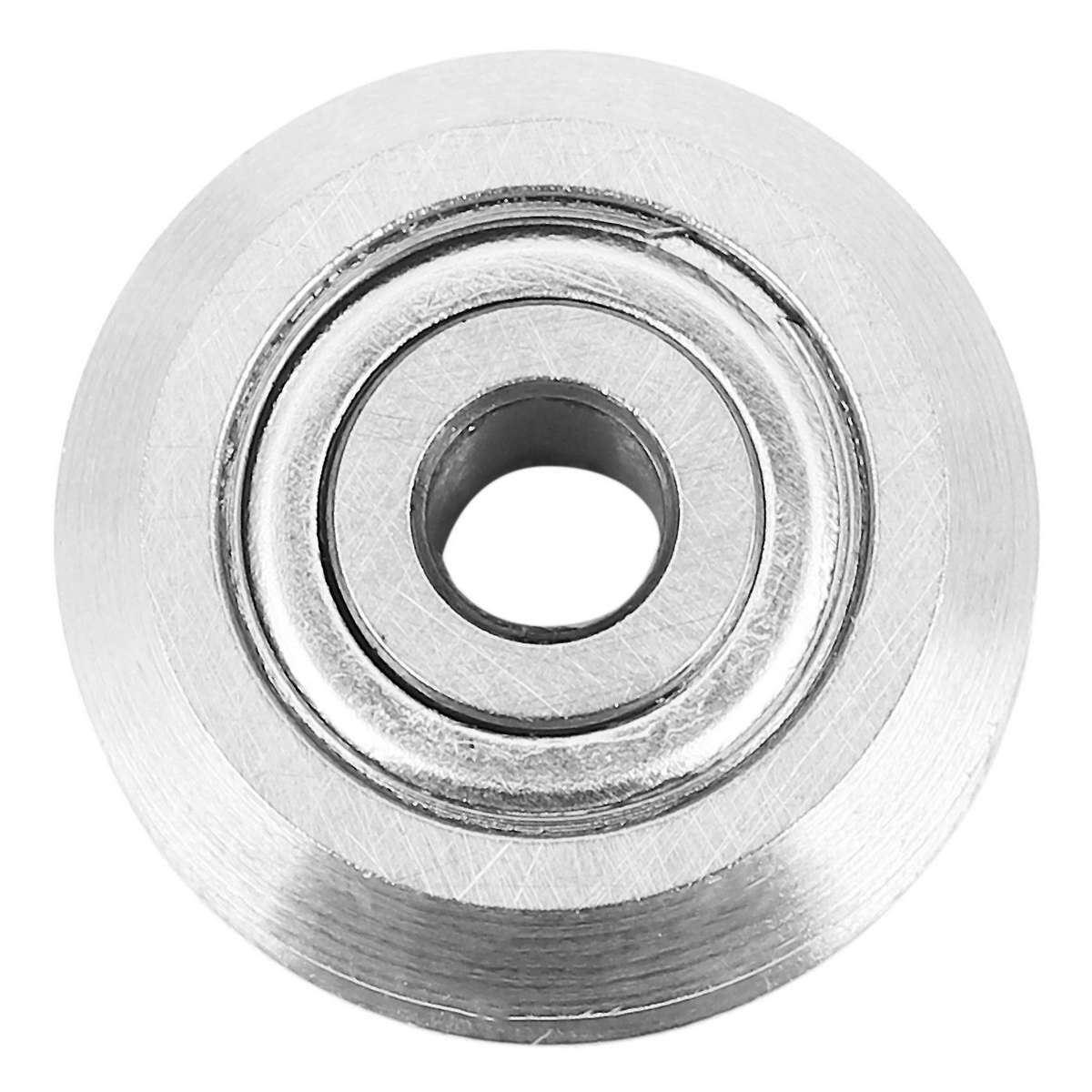 4x W1 Deep V Groove W-rail Track Pulley Rollers Ball Bearings Steel