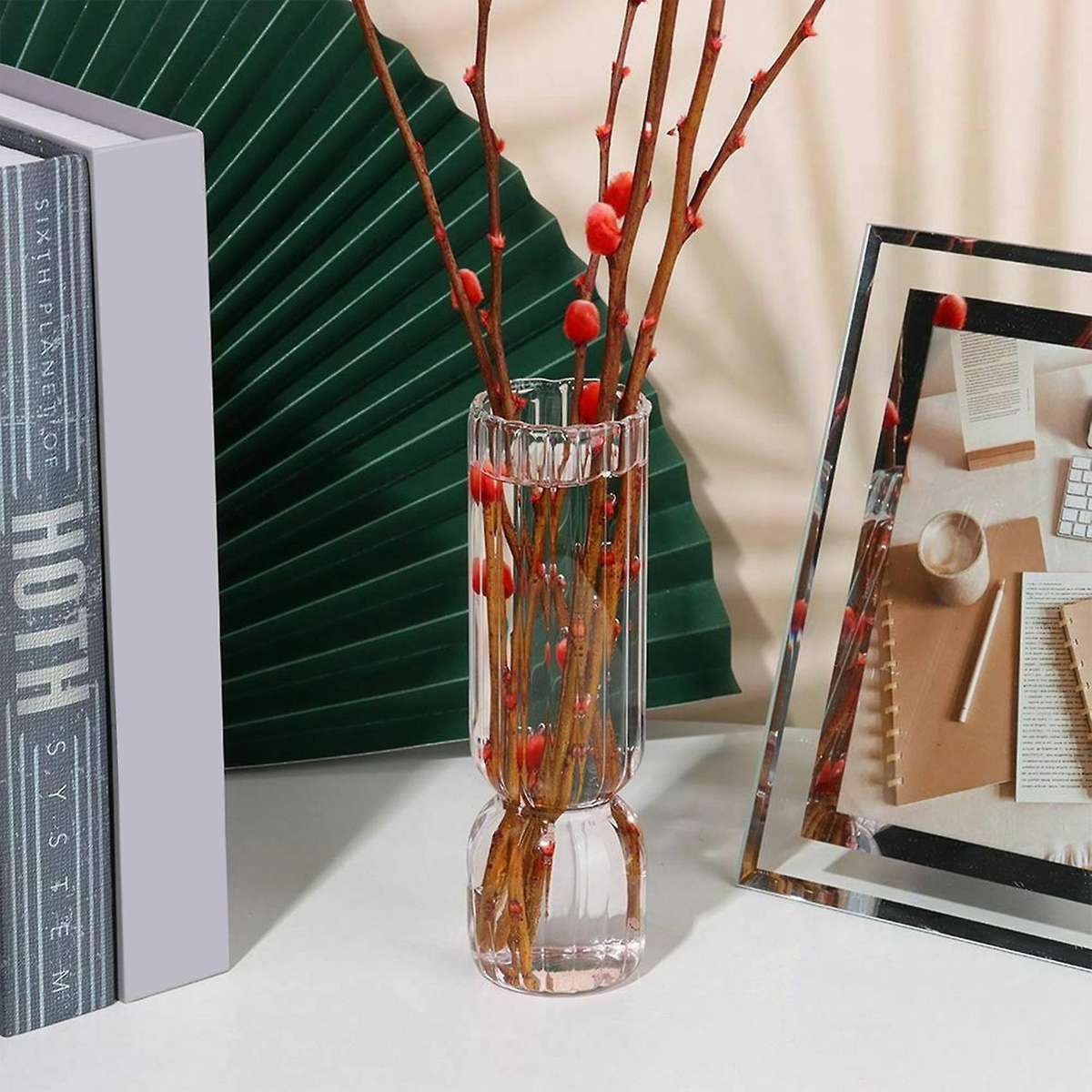 Vase Home Small Hydroponic Plant Glass Bottle Decor Flower Vase C