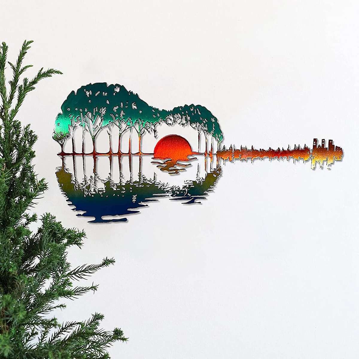 Abstract Guitar Metal Wall Art Decoration Guitar Wall Art Ornament A
