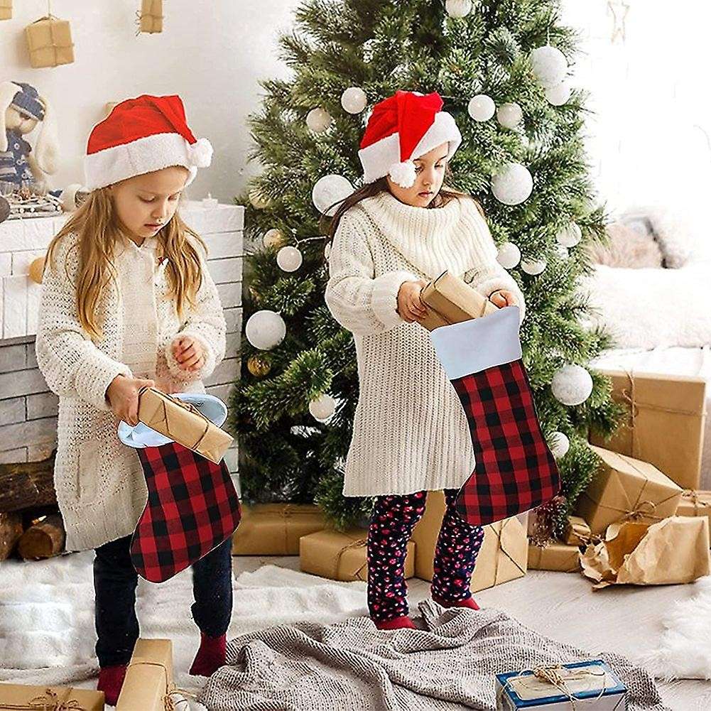 Christmas Stockings for Holiday Xmas Party Decorations Red