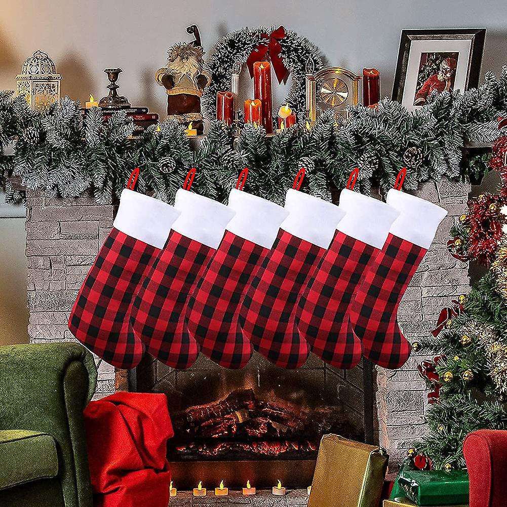 Christmas Stockings for Holiday Xmas Party Decorations Red