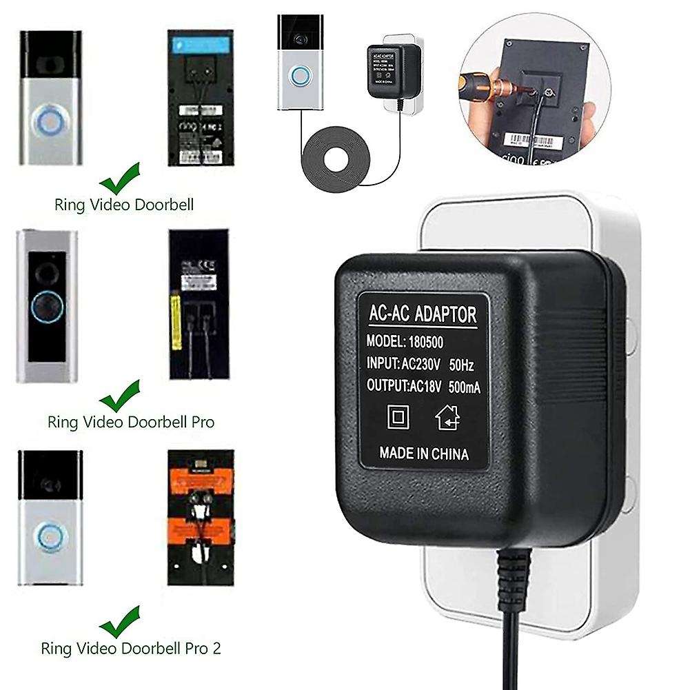 18v 500ma Power Supply Battery Charger for Ring Doorbell Eu Plug