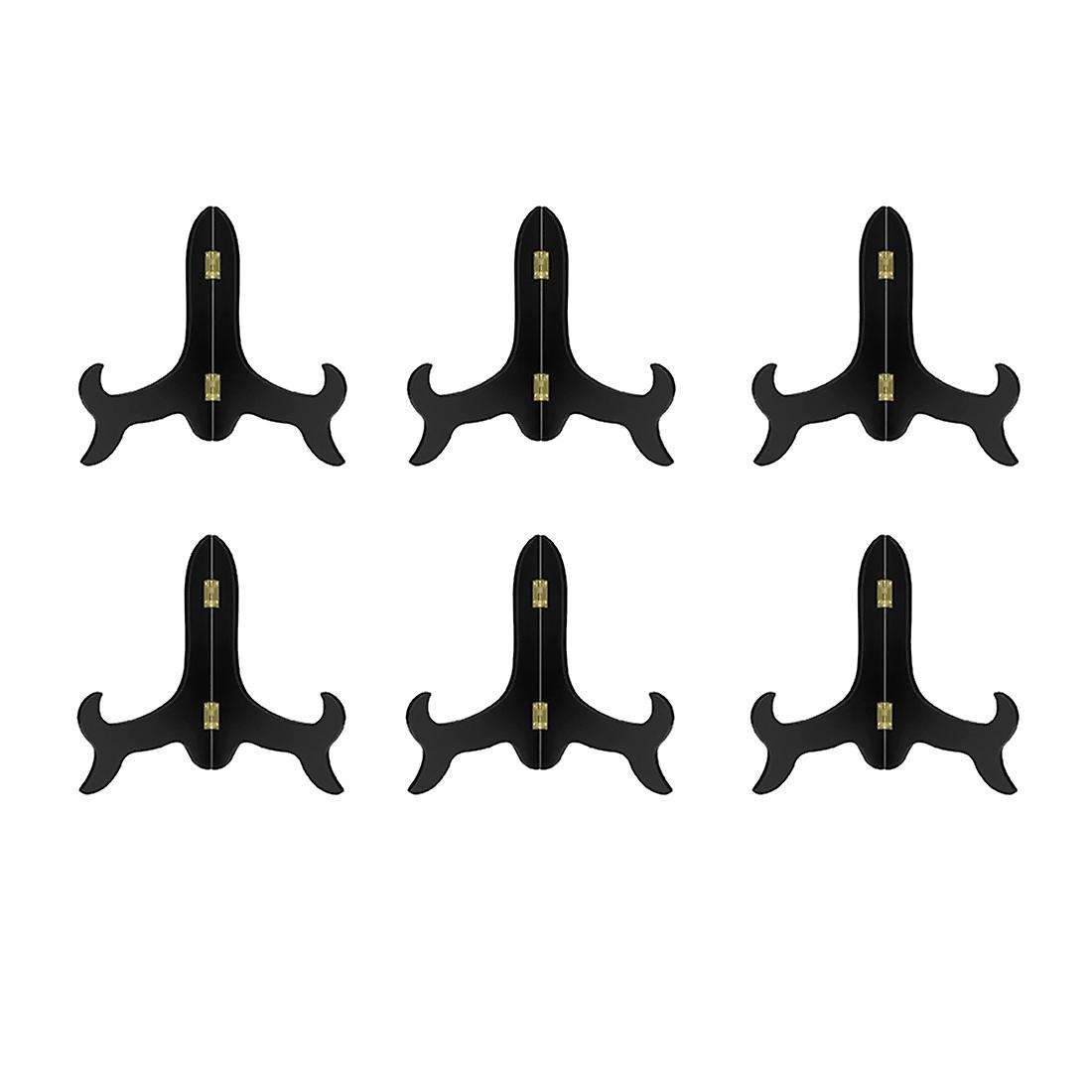 6 Pieces Of 7-inch Wooden Display Shelf Board Easel Stand