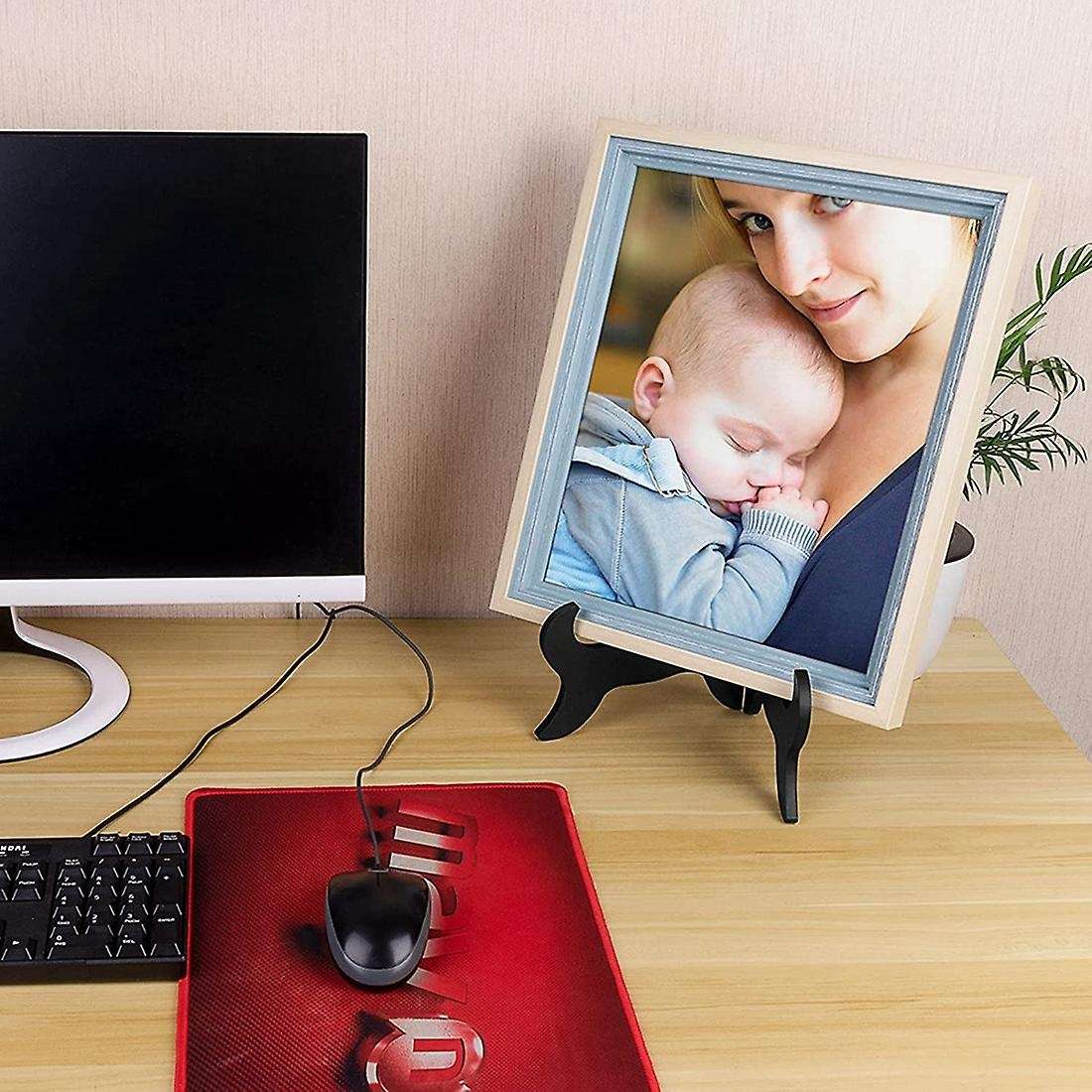 6 Pieces Of 7-inch Wooden Display Shelf Board Easel Stand