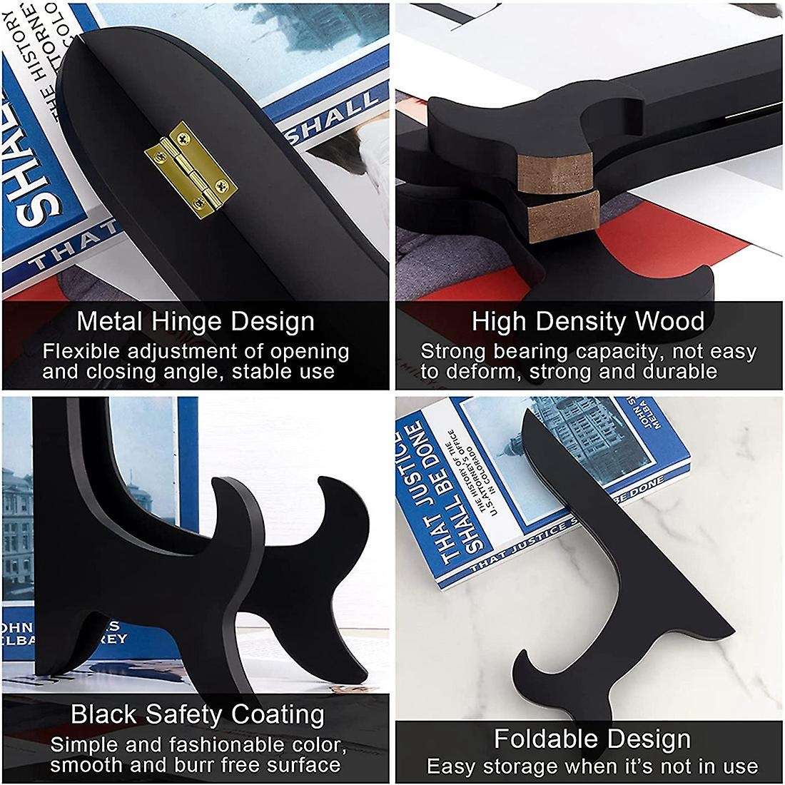 6 Pieces Of 7-inch Wooden Display Shelf Board Easel Stand